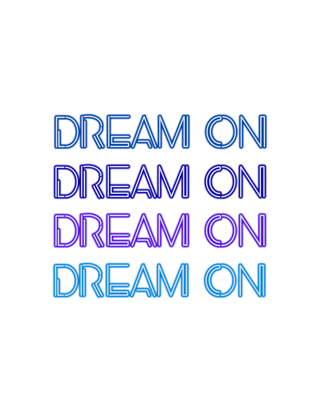 Dream On — Neon Typography Unisex Half Sleeve T-Shirt