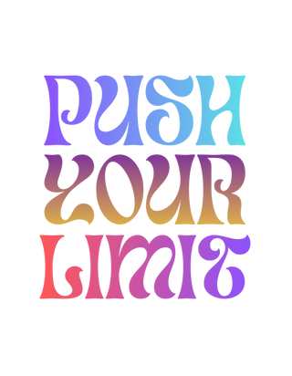 Push Your Limit — Retro Gradient Typography Unisex Half Sleeve T-Shirt