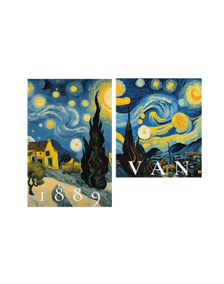 Vincent Van Gogh 1889 — Starry Night Unisex Half Sleeve T-Shirt