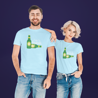 Relaxed fit beer time to hydrate half Sleeves Round Neck Unisex tshirt