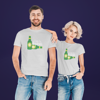 Relaxed fit beer time to hydrate half Sleeves Round Neck Unisex tshirt