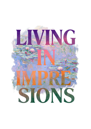 Living in Impression Unisex Half Sleeve T-Shirt — Claude Monet Collection