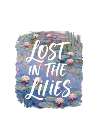 Lost in the Lilies Unisex Half Sleeve T-Shirt — Claude Monet Collection