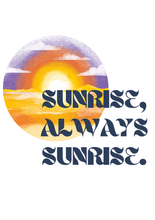 Sunrise Always Sunrise Unisex Half Sleeve T-Shirt — Claude Monet Collection