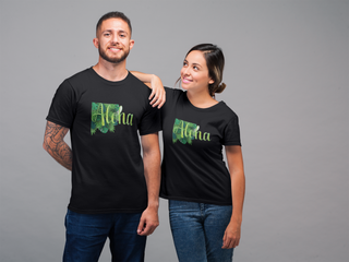 Aloha Half Sleeve Relaxed Fit Printed Unisex T-Shirt – Bold, Stylish, and Uniquely Artistic