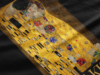 Gustav Klimt — The Kiss Classic Edition Unisex Half Sleeve T-Shirt — Klimt Golden Era Collection