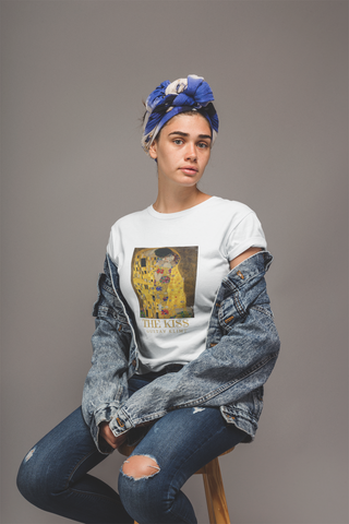 Gustav Klimt — The Kiss Classic Edition Unisex Half Sleeve T-Shirt — Klimt Golden Era Collection