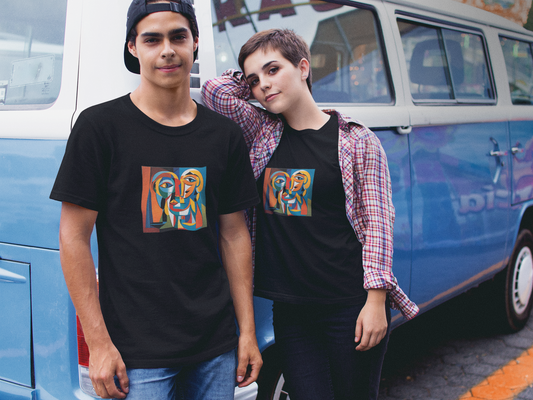 Abstract art Half Sleeve Regular Fit Printed Unisex T-Shirt – Bold, Stylish, and Uniquely Artistic