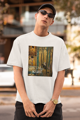 Gustav Klimt Golden Era Art T-Shirt | Relaxed Fit Wearable Art Tee