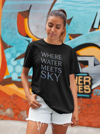 Where Water Meets Sky Unisex Half Sleeve T-Shirt — Claude Monet Collection