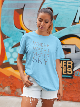 Where Water Meets Sky Unisex Half Sleeve T-Shirt — Claude Monet Collection
