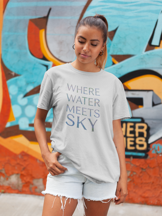 Where Water Meets Sky Unisex Half Sleeve T-Shirt — Claude Monet Collection