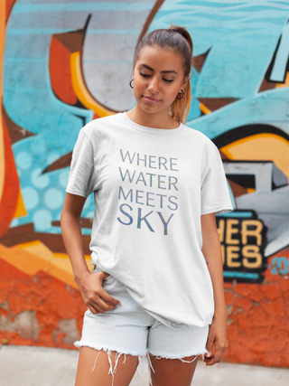 Where Water Meets Sky Unisex Half Sleeve T-Shirt — Claude Monet Collection
