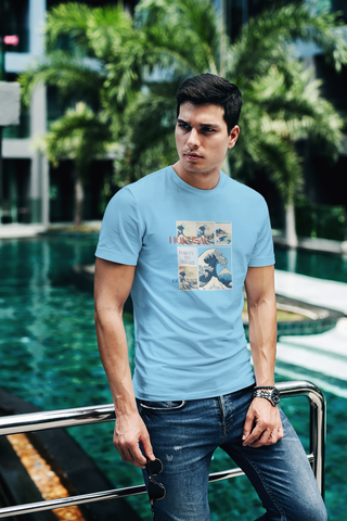 Hokusai — Thirty-Six Views of Mount Fuji Collage T-Shirt | Wearable Art
