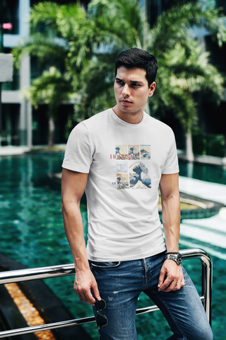 Hokusai — Thirty-Six Views of Mount Fuji Collage T-Shirt | Wearable Art