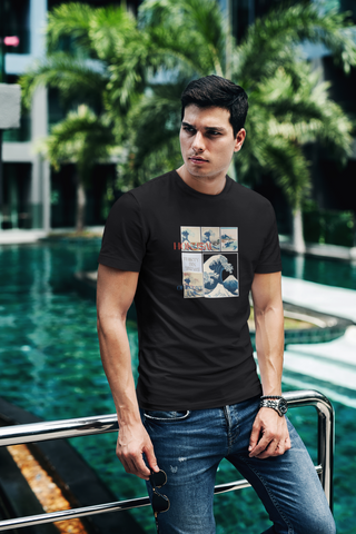 Hokusai — Thirty-Six Views of Mount Fuji Collage T-Shirt | Wearable Art
