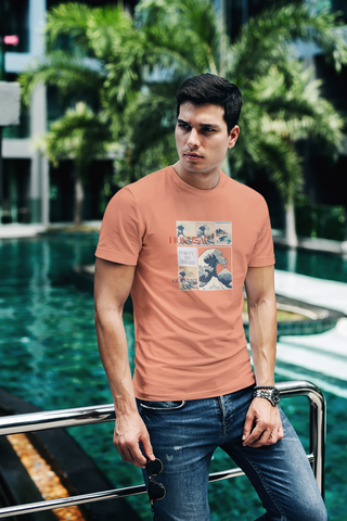 Hokusai — Thirty-Six Views of Mount Fuji Collage T-Shirt | Wearable Art