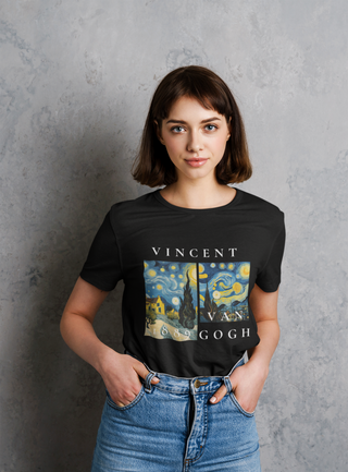 Vincent Van Gogh 1889 — Starry Night Unisex Half Sleeve T-Shirt