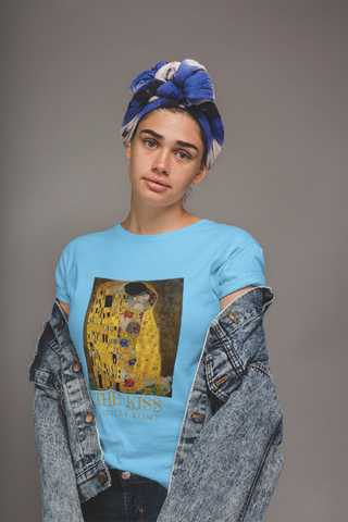 Gustav Klimt — The Kiss Classic Edition Unisex Half Sleeve T-Shirt — Klimt Golden Era Collection