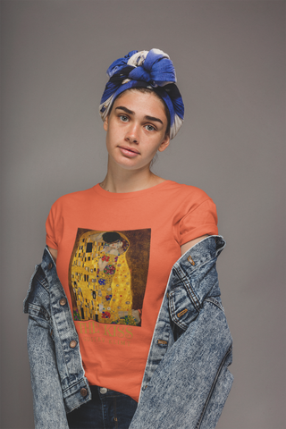 Gustav Klimt — The Kiss Classic Edition Unisex Half Sleeve T-Shirt — Klimt Golden Era Collection